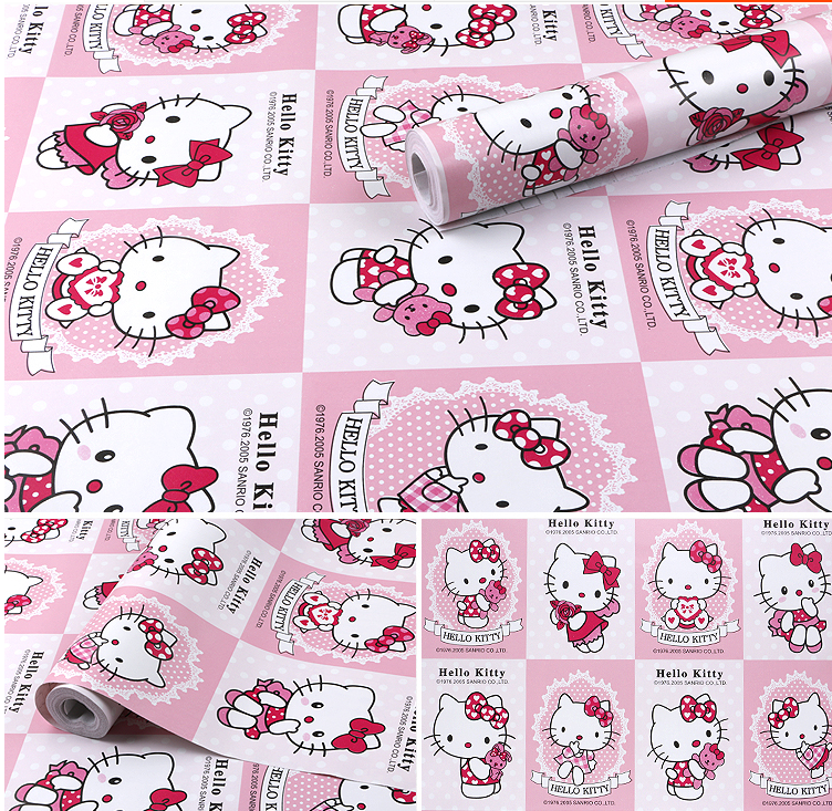 CUỘN 5M X 0.45M DECAL GIẤY DÁN TƯỜNG BST KITTY KEO SẴN BÓC DÁN A072