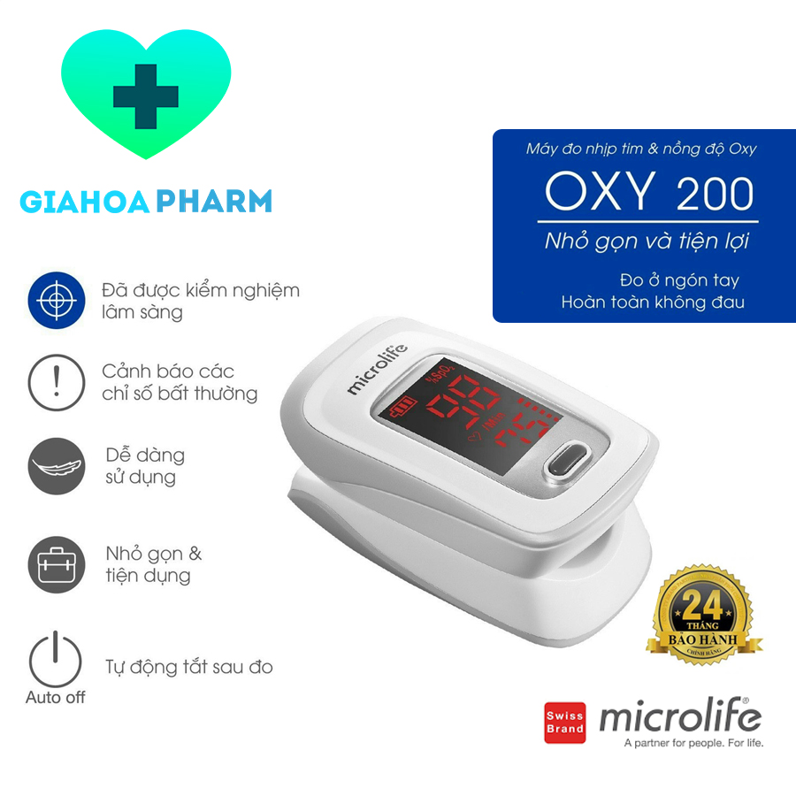 Máy đo nồng độ Oxy trong máu (SPO2) Oxy 200 (Microlife)
