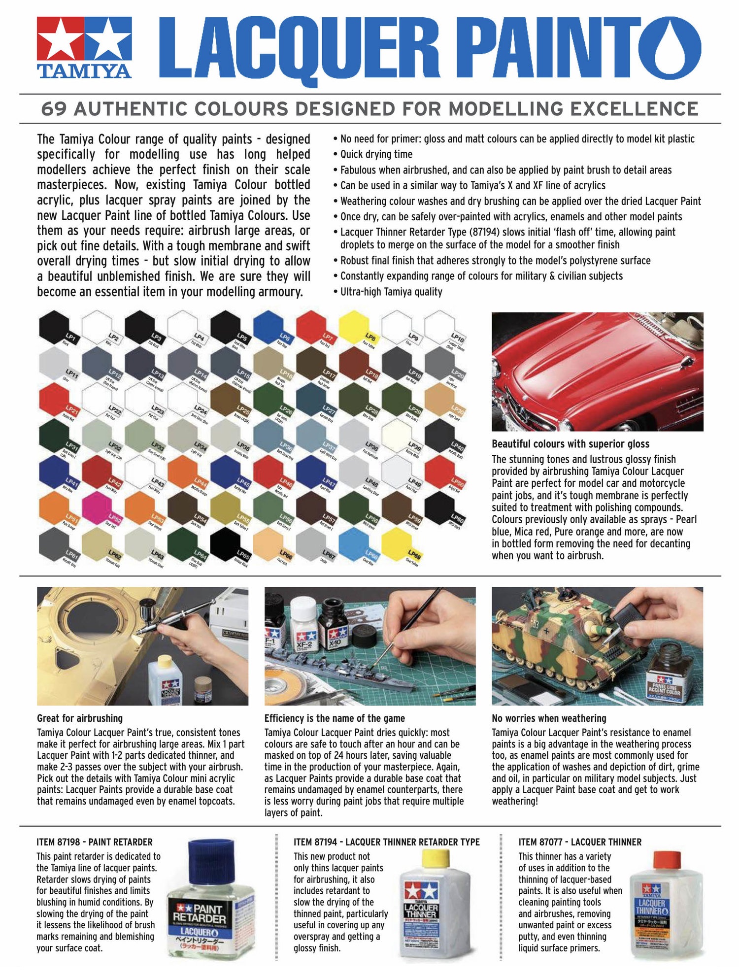 SƠN MÔ HÌNH TAMIYA - LACQUER PAINT LP-1 ~LP50