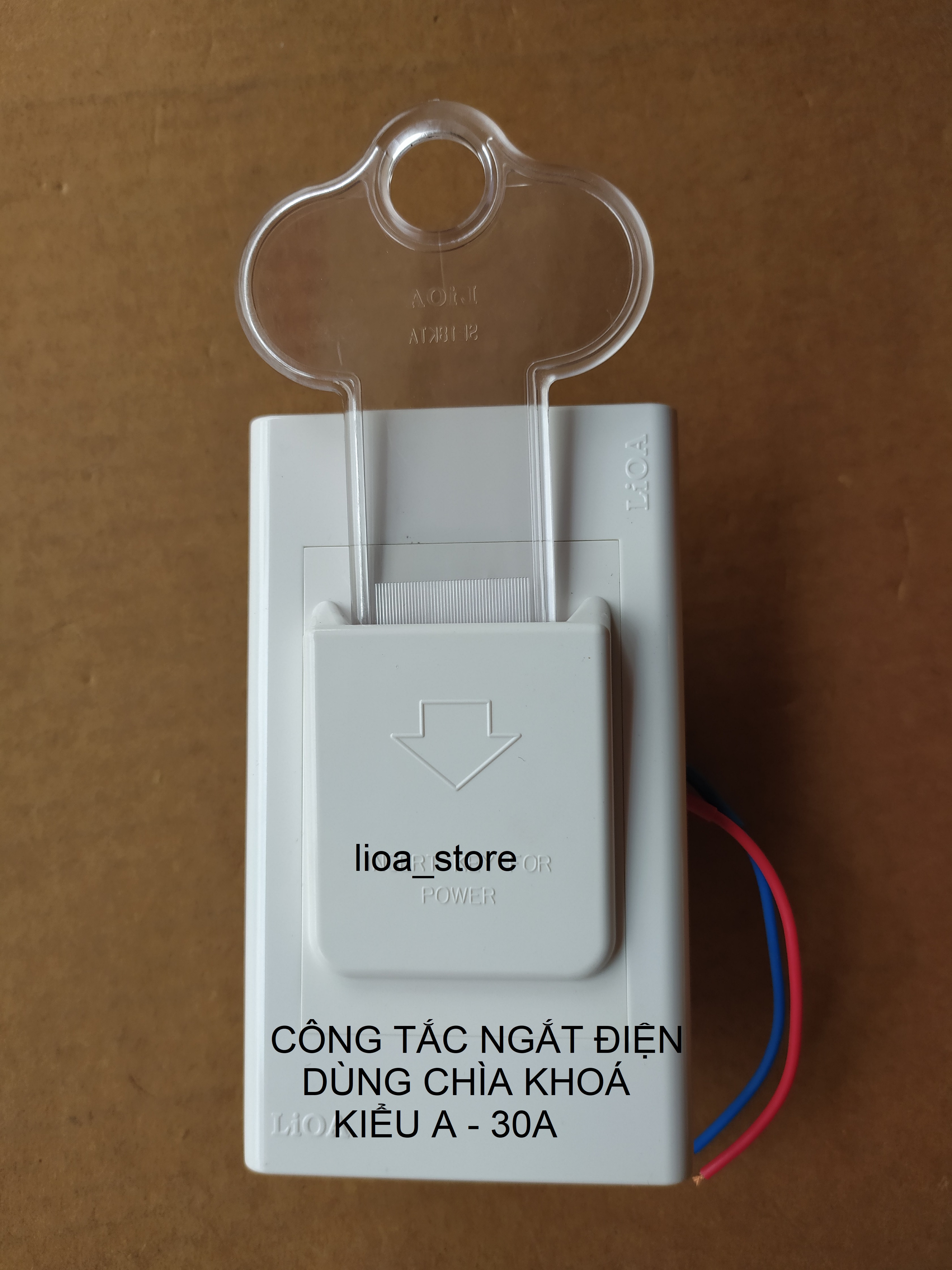 CÔNG TẮC NGẮT ĐIỆN LiOA DÙNG CHÌA KHOÁ - 20A