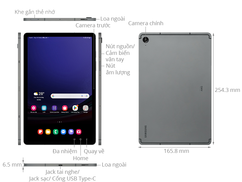 Máy tính bảng Samsung Galaxy Tab S9 FE Wifi 128GB