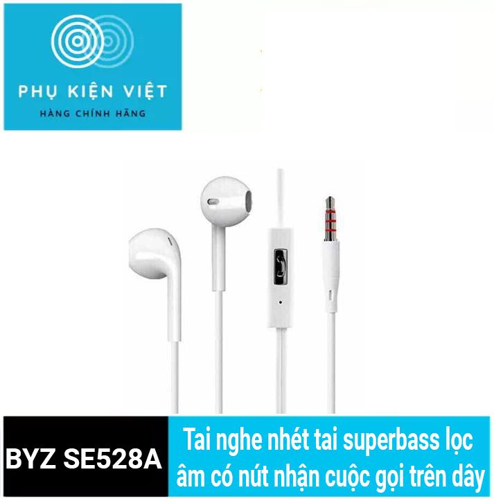 [HCM]Tai nghe BYZ SE528A Super Bass có nút nhận cuộc gọi trên dây cáp