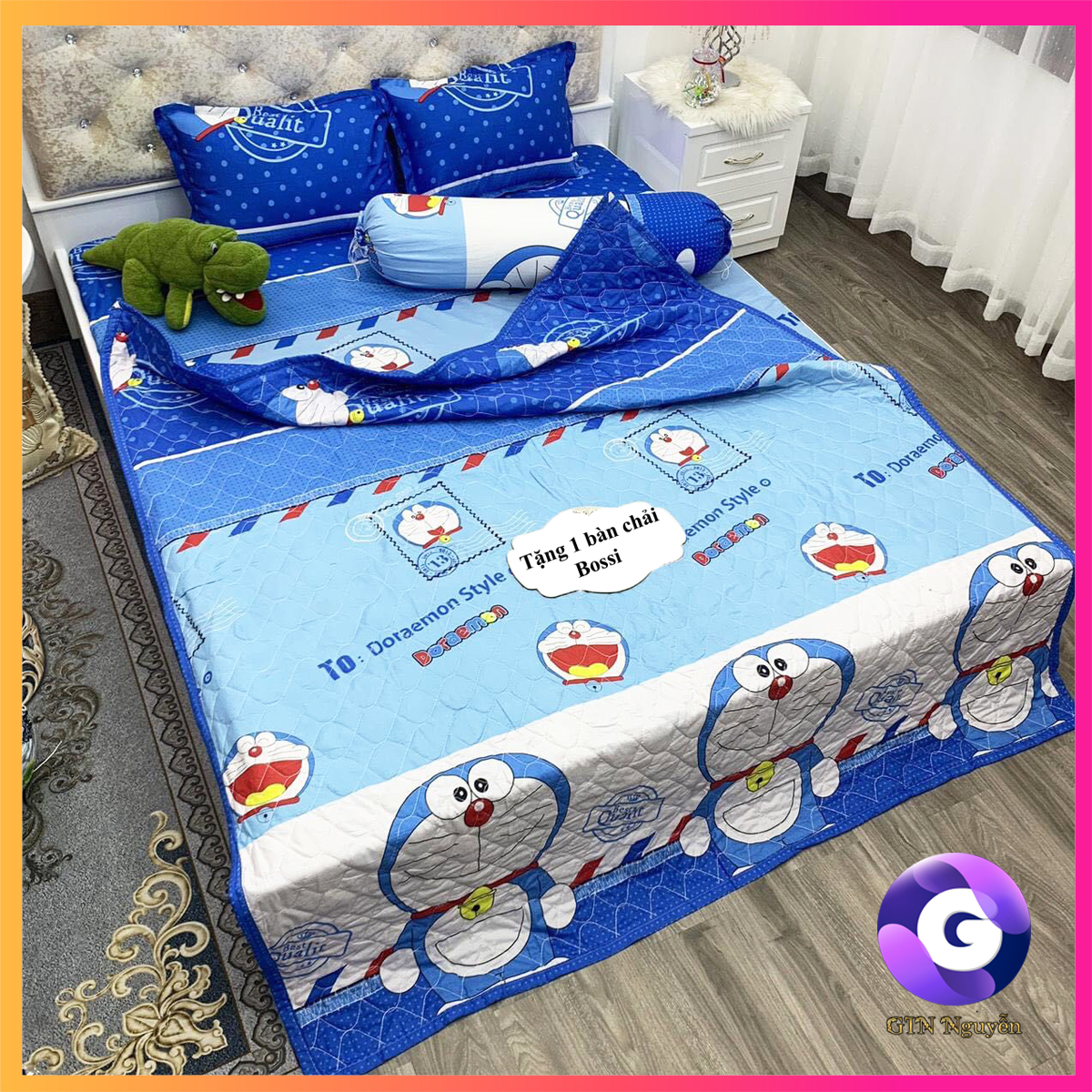 Chăn Thu Hè Cotton Poly Doremon Thư
