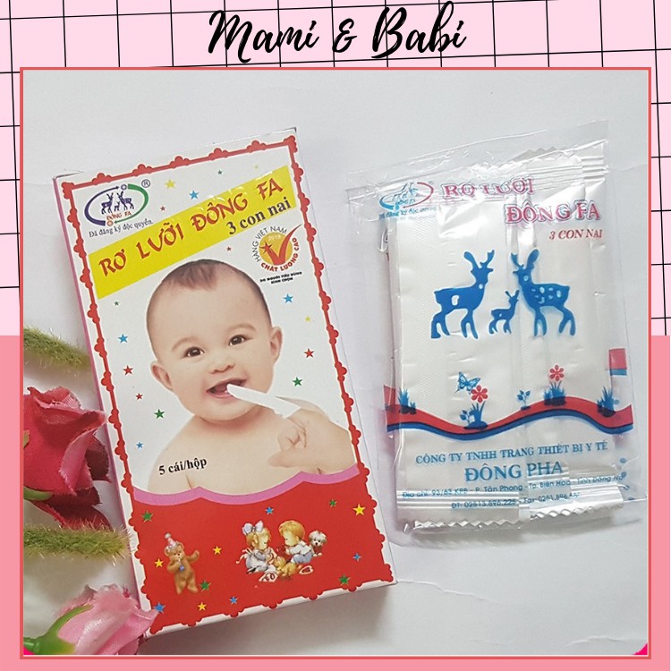 Rơ lưỡi Đông Pha cho bé (hộp 5 miếng)