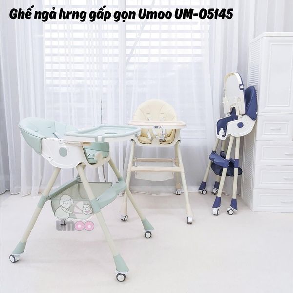 Ghế ăn dặm Umoo ngả lưng gấp gọn cho bé