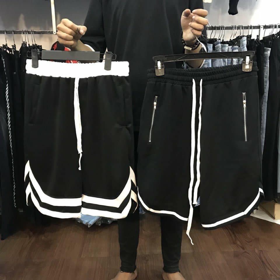 [HCM]Quần short V 1 line đen cho nam nữ