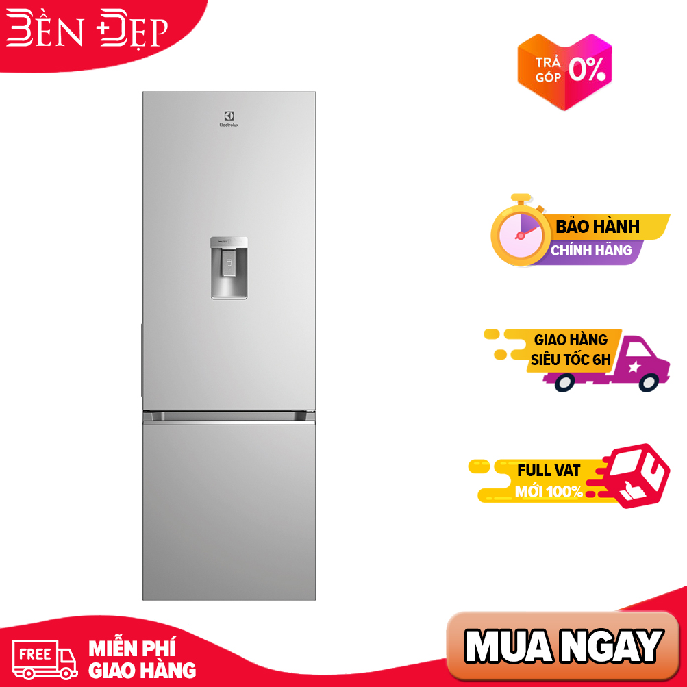 Tủ lạnh Electrolux Inverter 335 lít EBB3742K-A, ngăn đông mềm, lấy nước ngoà