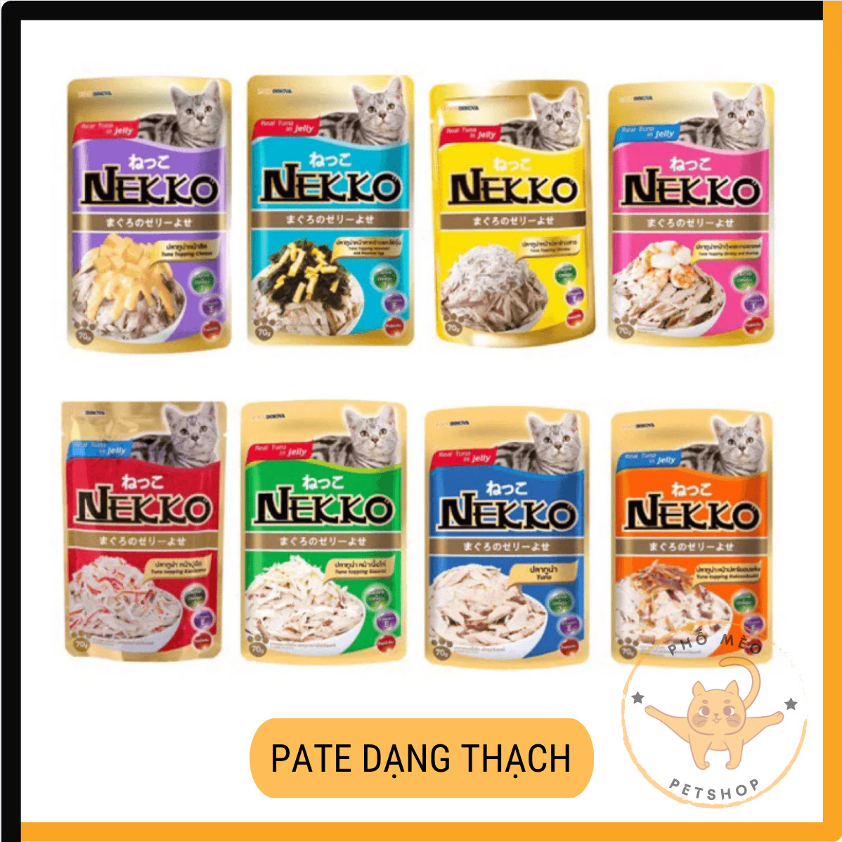 Pate Nekko Thái Lan cho mèo gói 70g