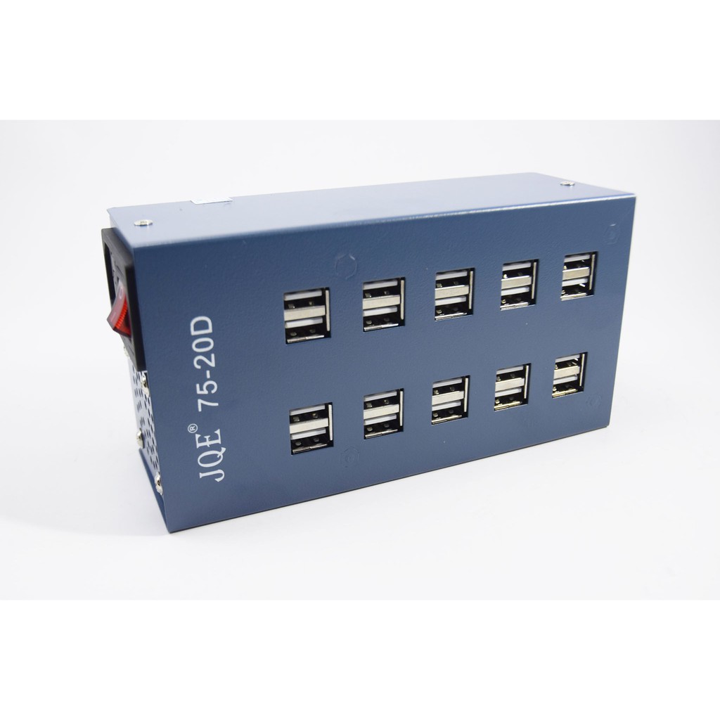Bộ nguồn sạc USB 20 cổng, Dock sạc đa năng sạc được nhiều máy cùng lúc