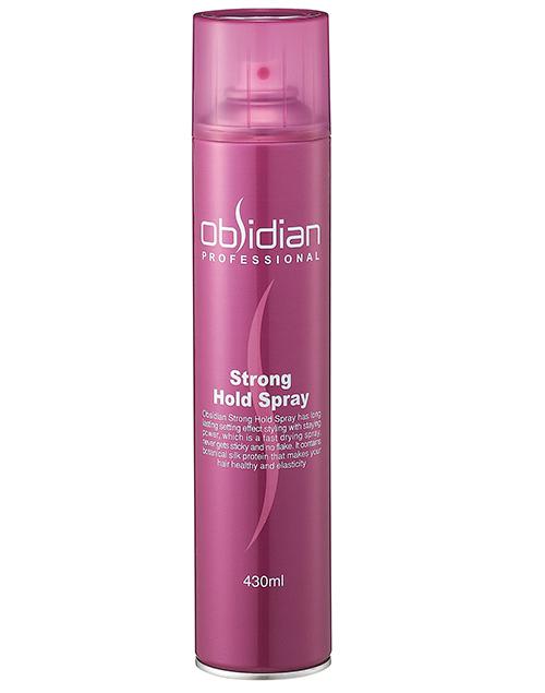 Gôm xịt tóc tạo kiểu tóc mềm Obsidian Strong Hold Spray Hàn Quốc 300ml