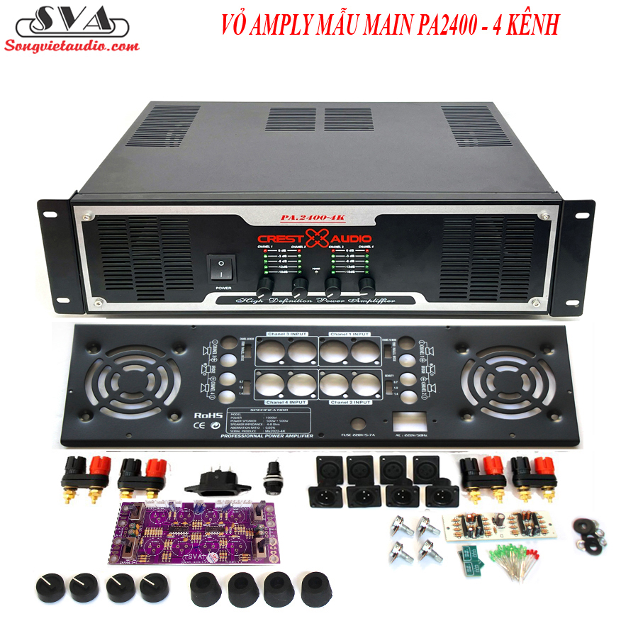 VỎ AMPLI MẪU MAIN 4 KÊNH PA2400 - MỚI