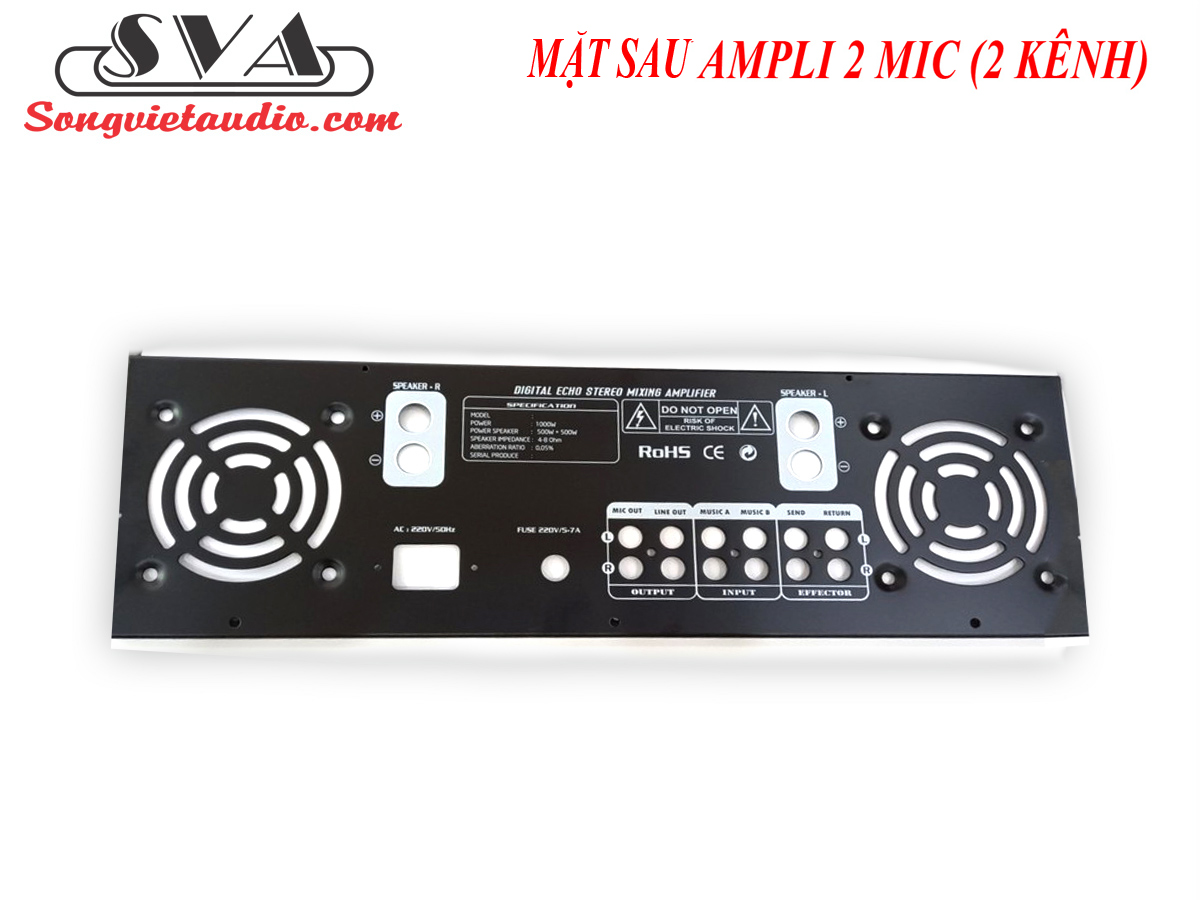 MẶT SAU AMPLI 2 MIC 2 KÊNH - 1 CÁI