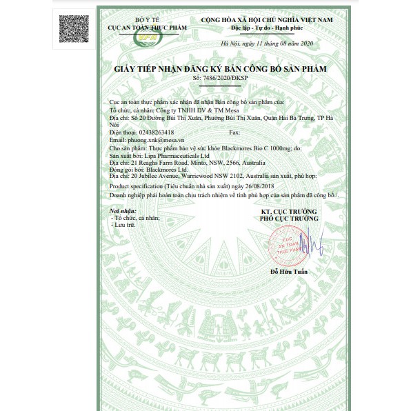 Viên Uống Vitamin C Blackmores Bio C
