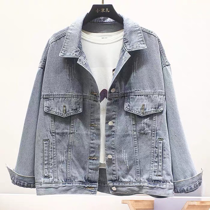 [HCM]ÁO KHOÁC JEAN NỮ FROM RỘNG CHẤT DENIM THỜI TRANG Binstore94 BT611