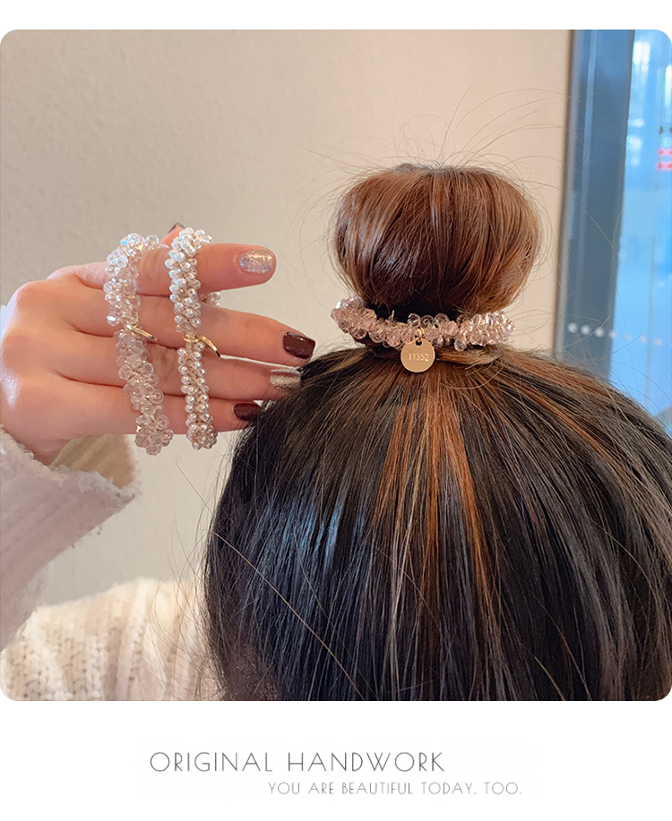 DÂY CỘT TÓC ĐÍNH PHA LÊ DÀNH CHO NỮ
