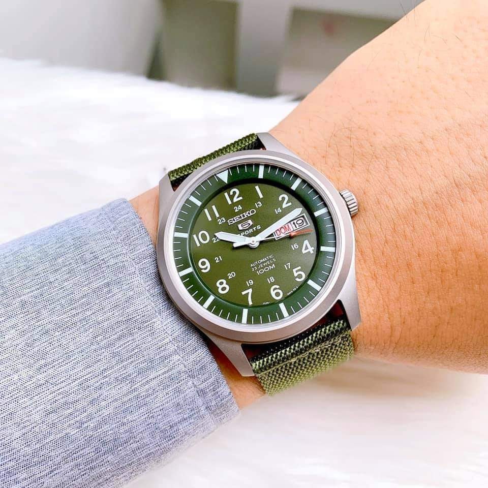 Đồng hồ thời trang nam Seiko 5 Automatic Quân Đội - Size 42mm
