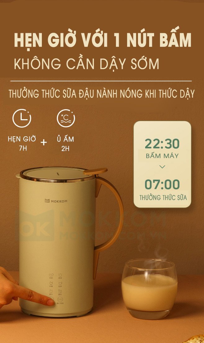 [HOT] Máy làm sữa hạt Mokkom 600ml
