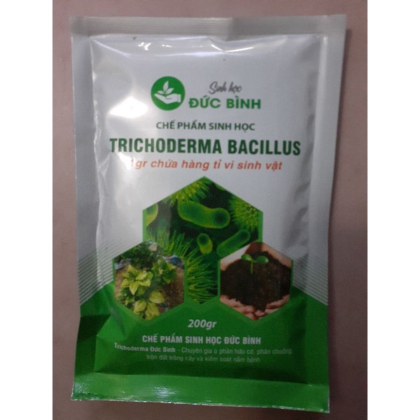 Chế phẩm vi sinh nấm đối kháng trichoderma bacillus Đức Bình gói 200gr