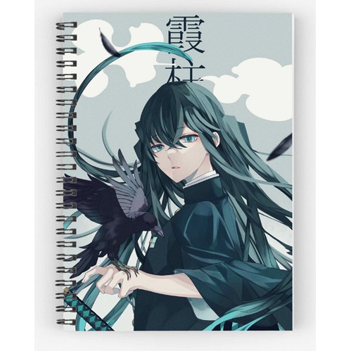 sổ tay tokitou muichirou kimetsu no yaiba sổ gáy xoắn 200 trang