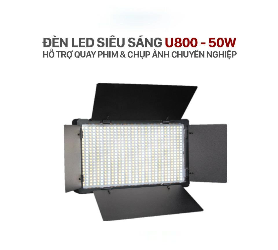 Đèn Studio Led U800+ Hỗ Trợ Studio Chụp Ảnh Quay Phim Livestream Điều Chỉnh Được Màu Ánh Sáng Nhiệt 