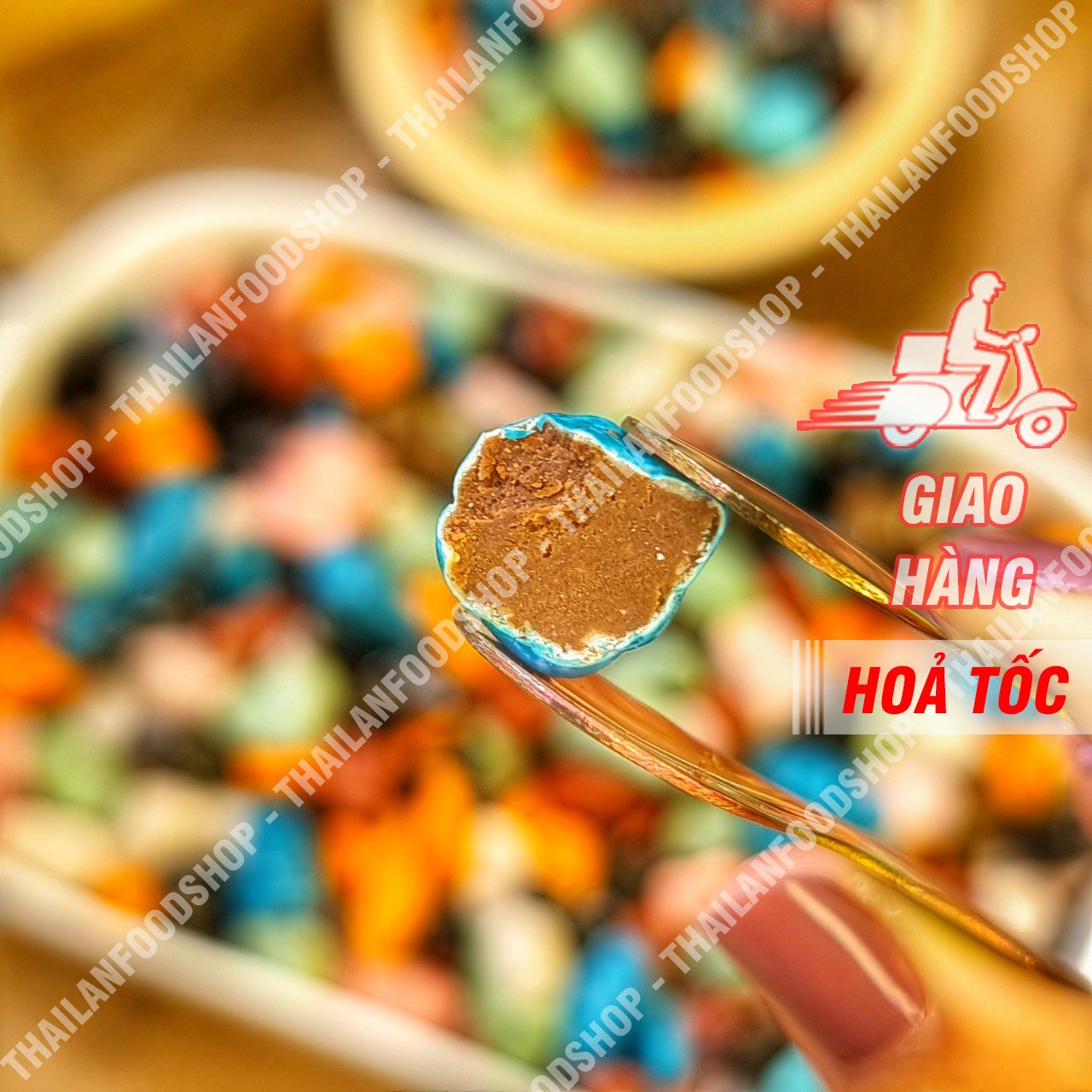 Kẹo Sỏi Đá Nhân Socola - Lon 500gr