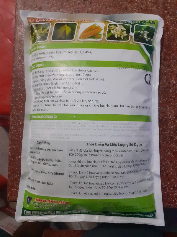 phân bón lá  13 0 46 - Kno3 Goi 2Kg