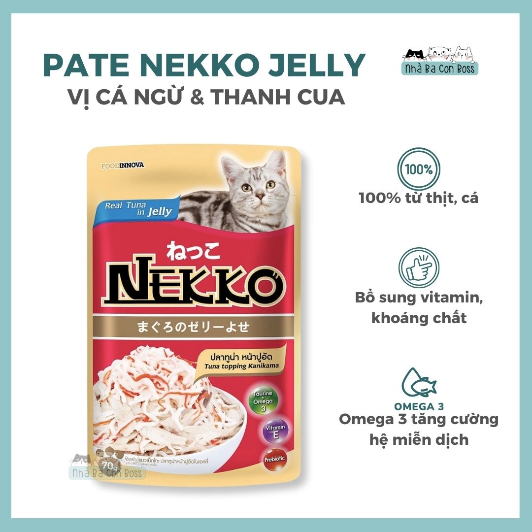 [Gói 70g] Pate Cho Mèo Nekko Jelly