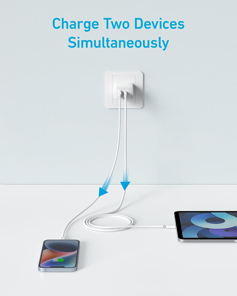 Sạc 2 Cổng Anker 20W - A2348 (Hàng chính hãng bảo hành 12 tháng)