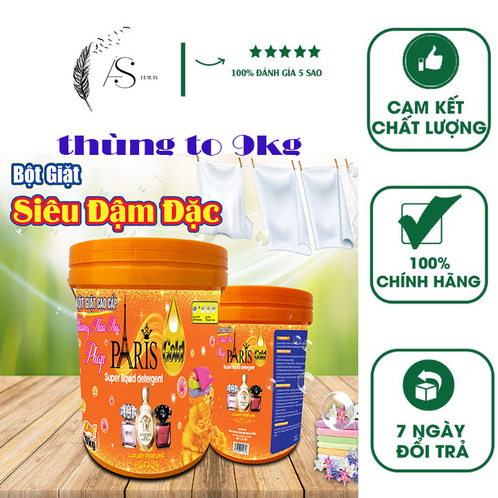 Bột Giặt Paris Hương Nước Hoa Thùng 9KG