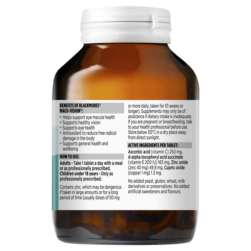 Viên bổ mắt Blackmores Macu-Vision Plus (Chai 150 viên) - Chemistware