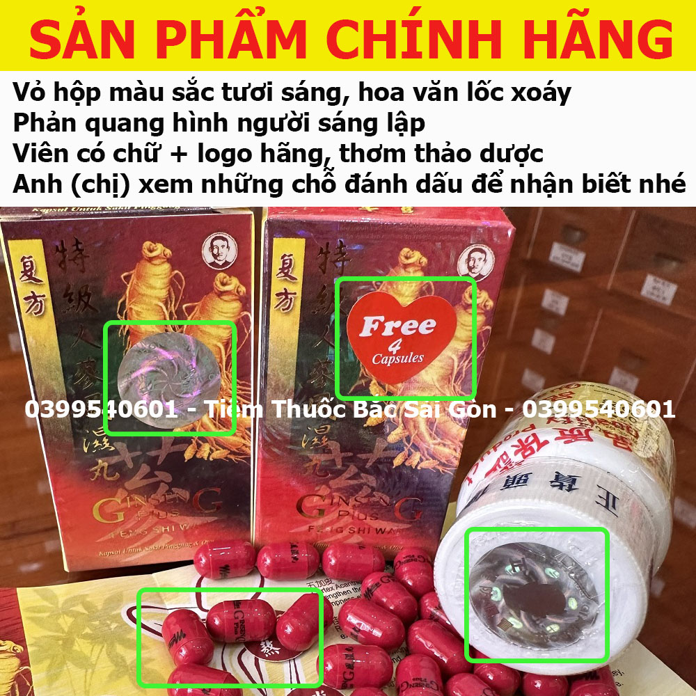 Ginseng Plus Feng Shi Wan - Đẳng Cấp Sâm Nhân Sâm Phong Thấp (CHÍNH HÃNG, DATE MỚI)