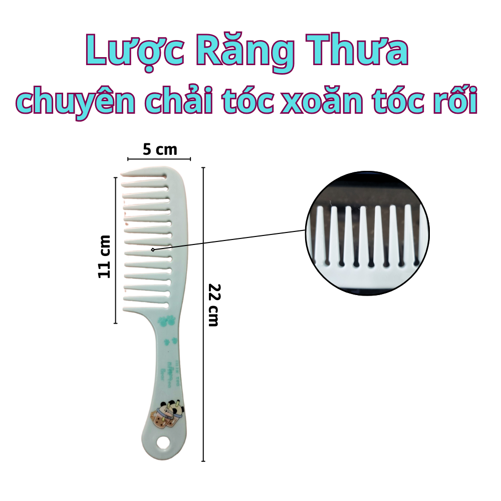 Wide-Tooth Comb - Specialized in Combing Curly and Tangled Hair