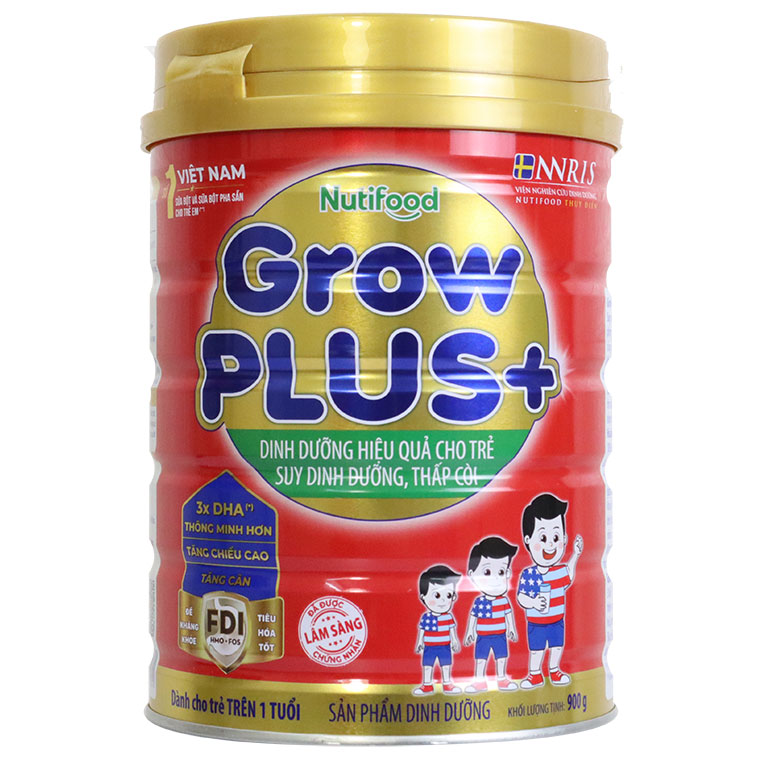 Sữa Nuti Grow plus đỏ 900g HSD 20-11-2024