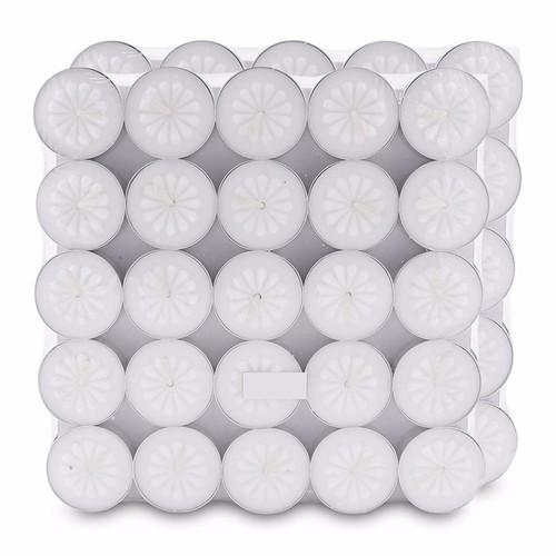 Hộp 100 Viên Nến Tealight Cháy 4.5h ( Trắng hoa mai)