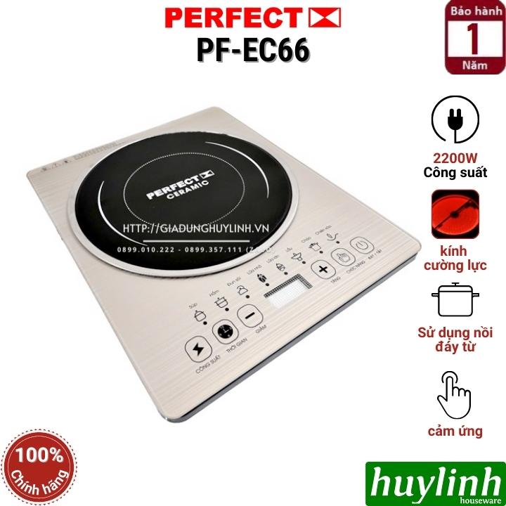 Bếp điện từ đơn perfect pf-ec66 - công suất 2200w - 8 chức năng - điều khiển tiếng việt