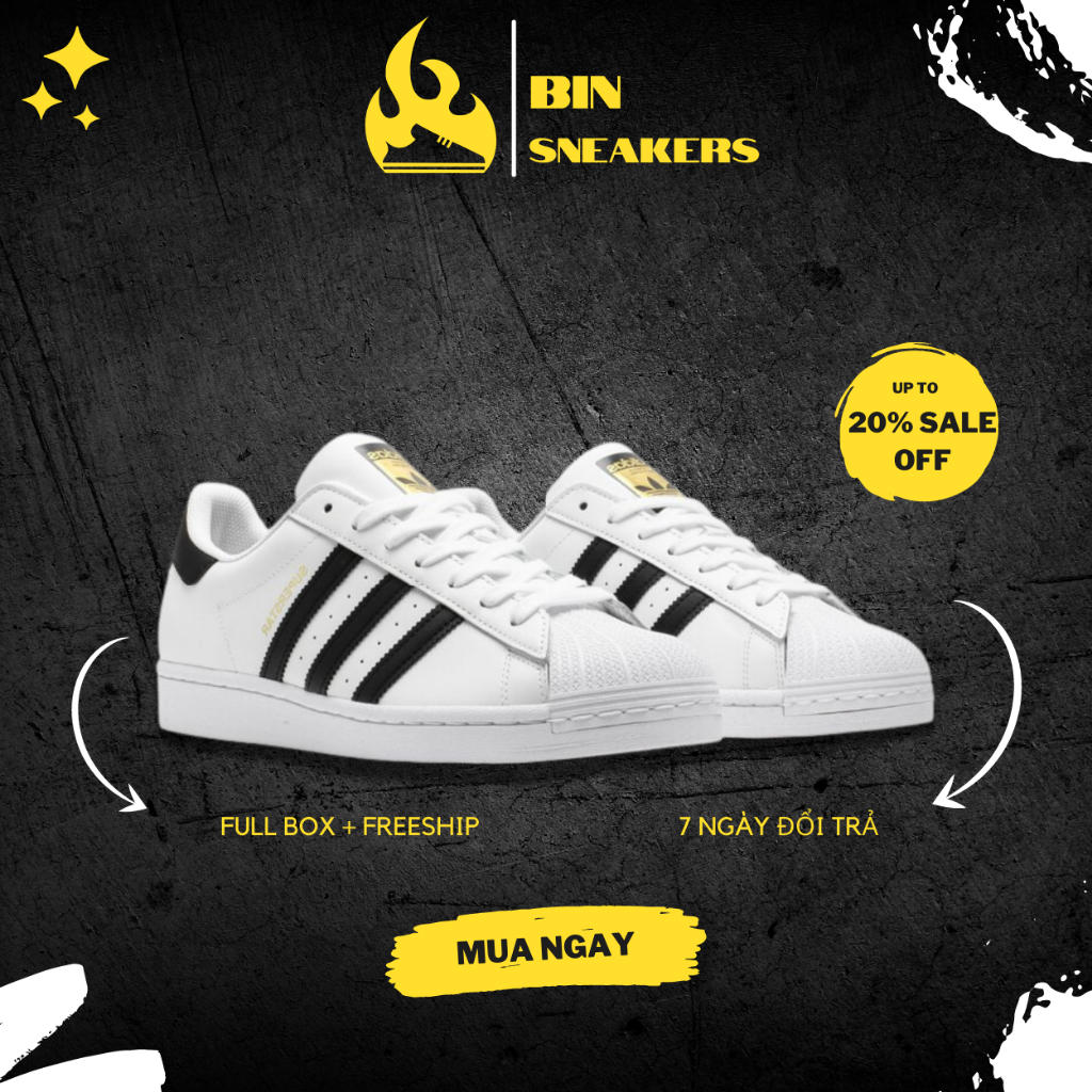 Giày Das sò nam nữ màu kem siêu đẹp cao cấp - Giày thể thao nữ Superstar mũi sò màu kem hàng 11 Full Box