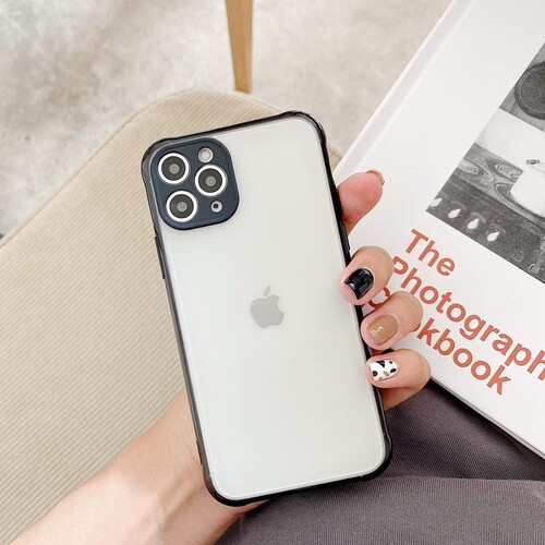 Ốp Lưng Iphone Chống Sốc Bảo Vệ Camera Lưng Nhám Viền Màu