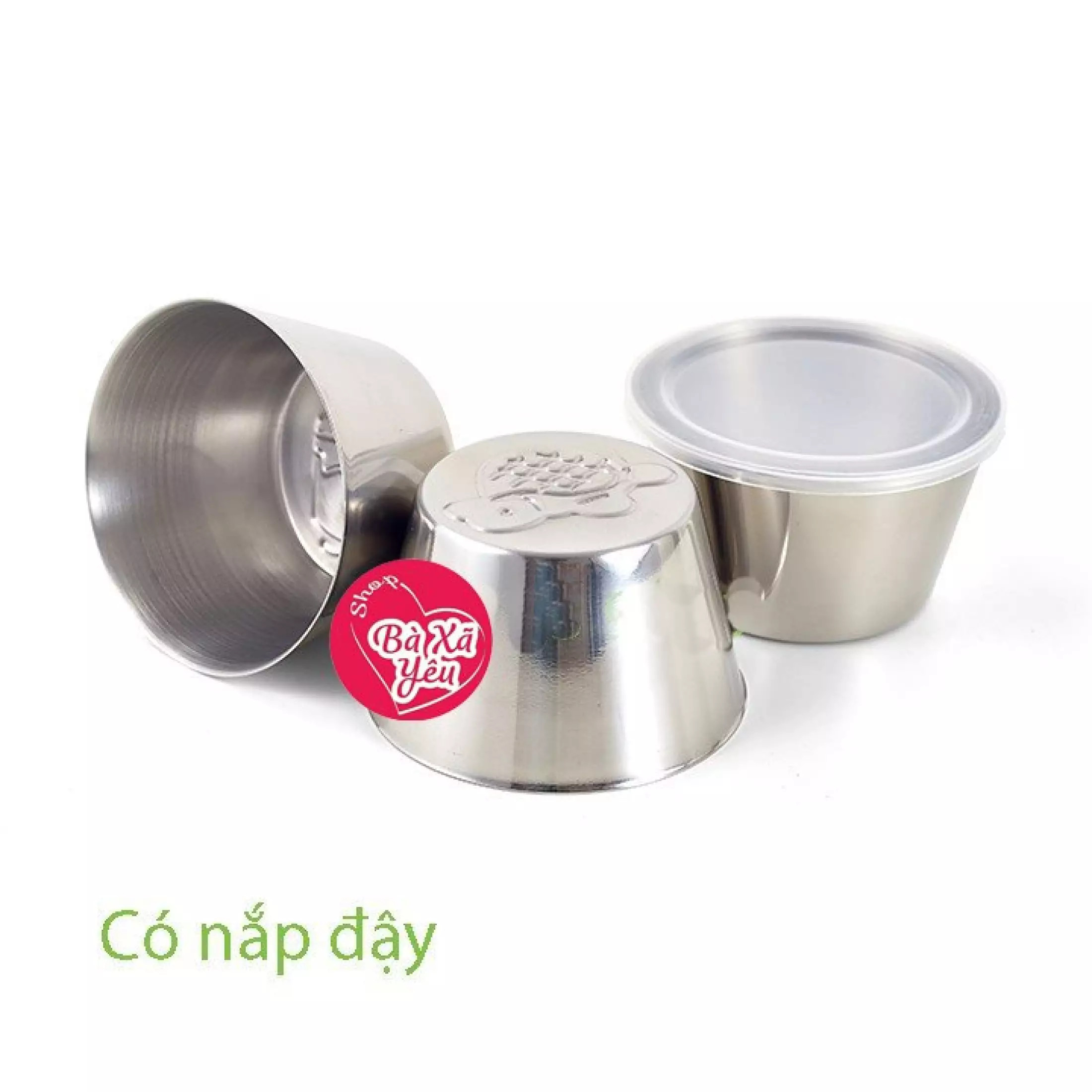 Combo 15 khuôn làm bánh flan, rau câu hình thú - inox 304 - có nắp