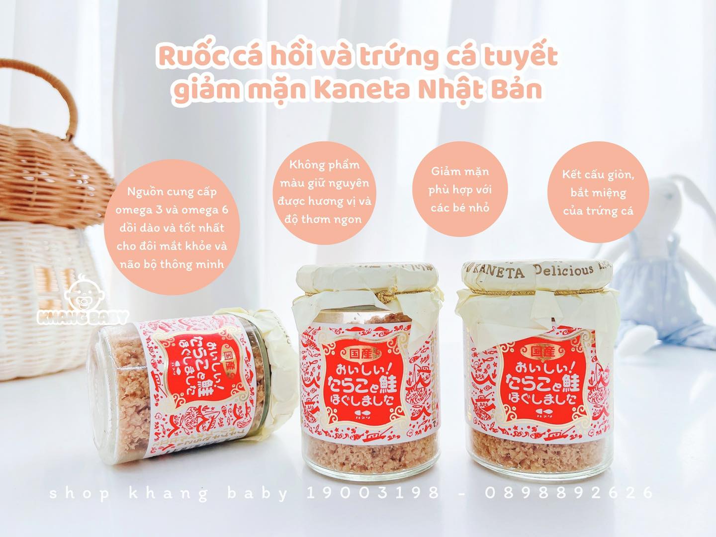 Ruốc cá hồi Maruha ruốc gà Nissui trứng cá tuyết Tarako Happy Food Nhật Bản cho bé ăn dặm - Sweet Baby House