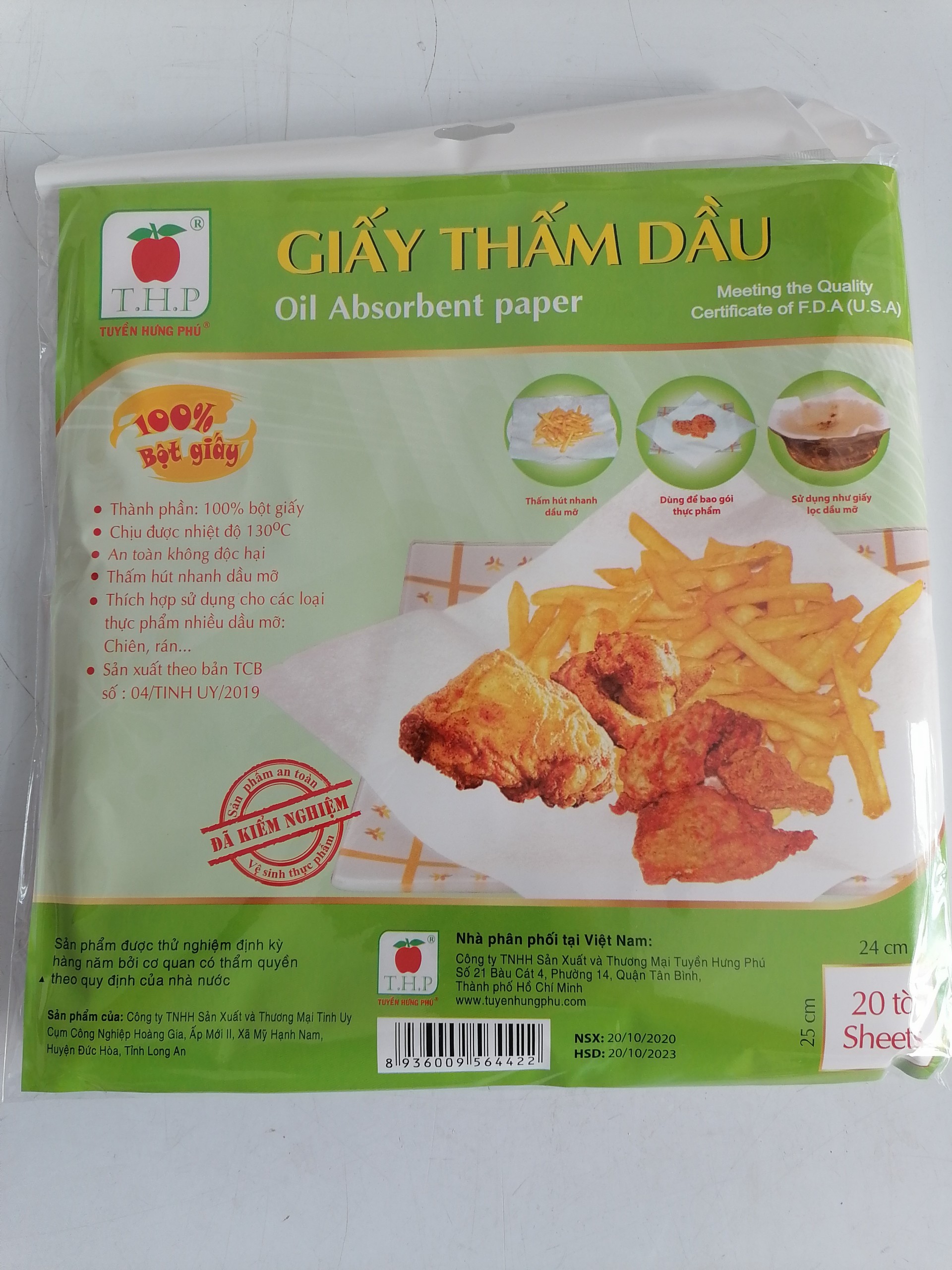 Combo 100 tờ giấy thấm dầu thp oil absorbent paper