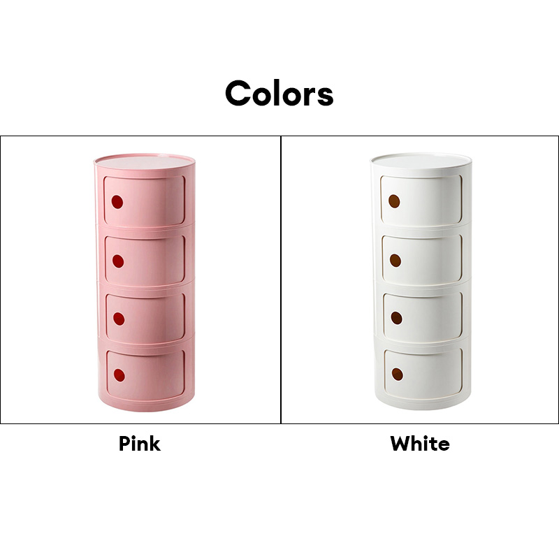 Nordic ins net red bedside table modern simple white round creative small cabinet mini simple plastic sideboard