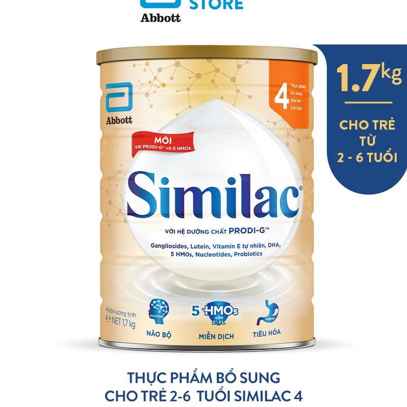 Sữa Bột Similac IQ Plus số 4 - Lon 1.7kg (bé trên 2 tuổi)