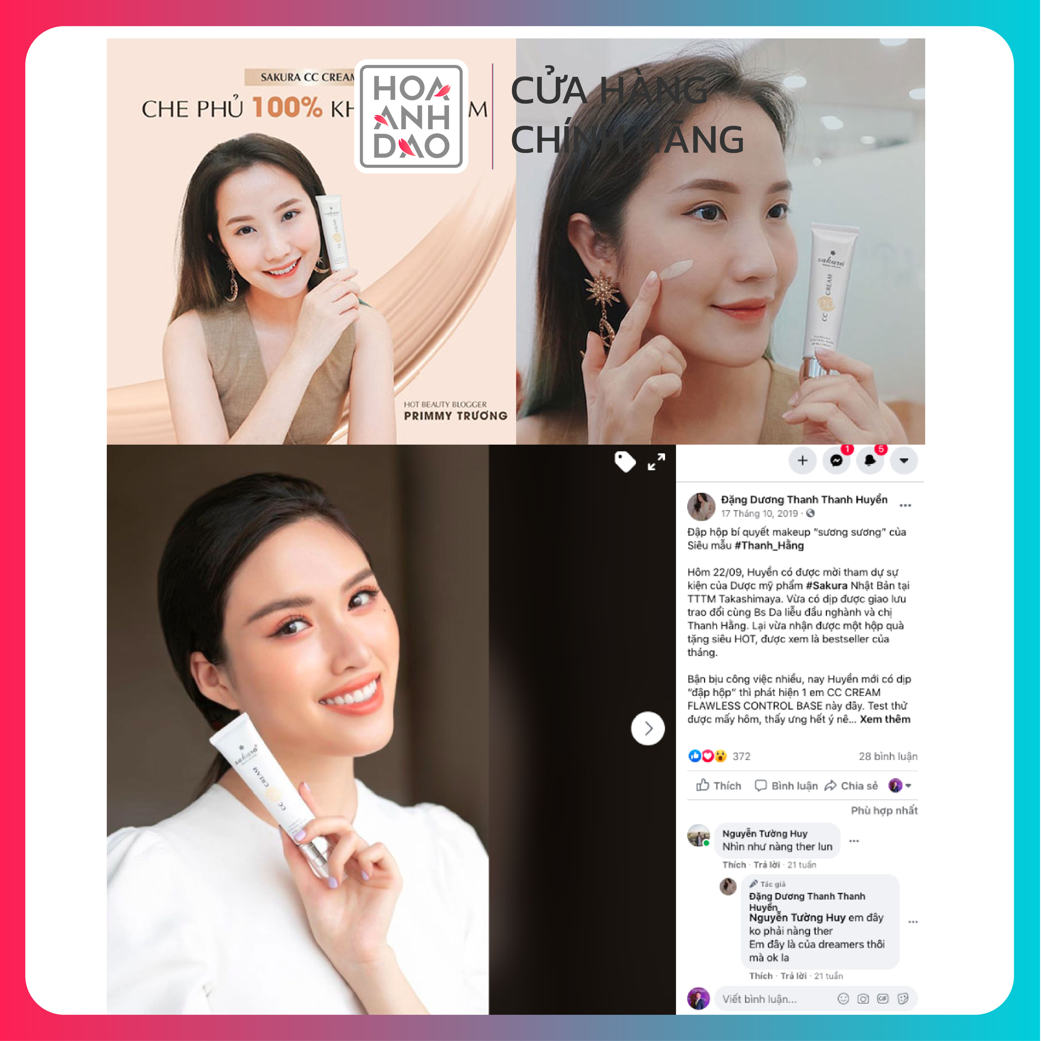 Sample kem trang điểm Sakura CC Cream Flawless Control Base SPF50+ PA++++