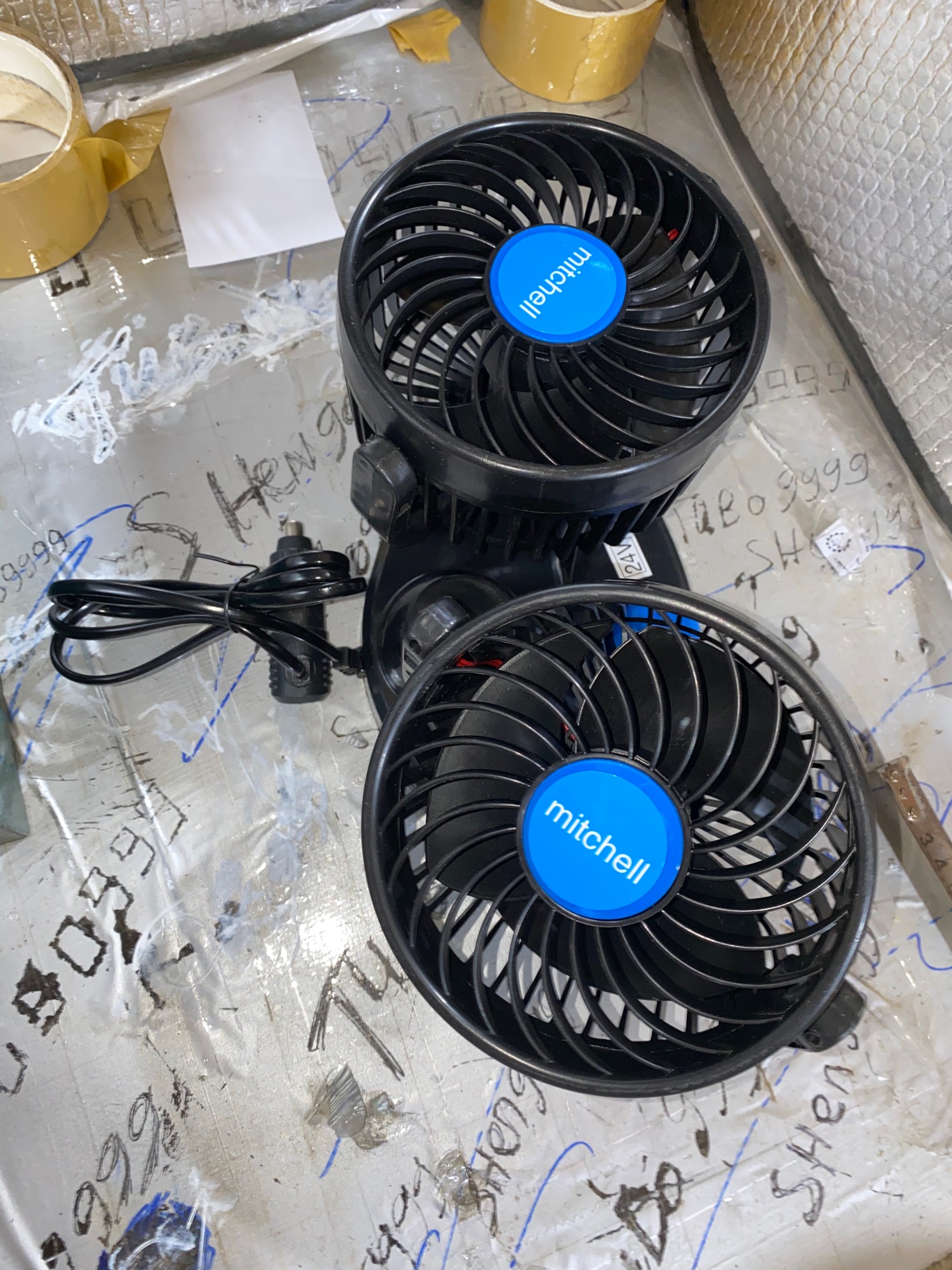Quạt đôi to 24v