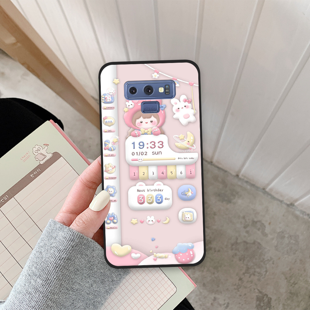 Ốp lưng Samsung Galaxy Note 8 / Note 9 in hình gấu, thỏ cute, siêu đáng yêu