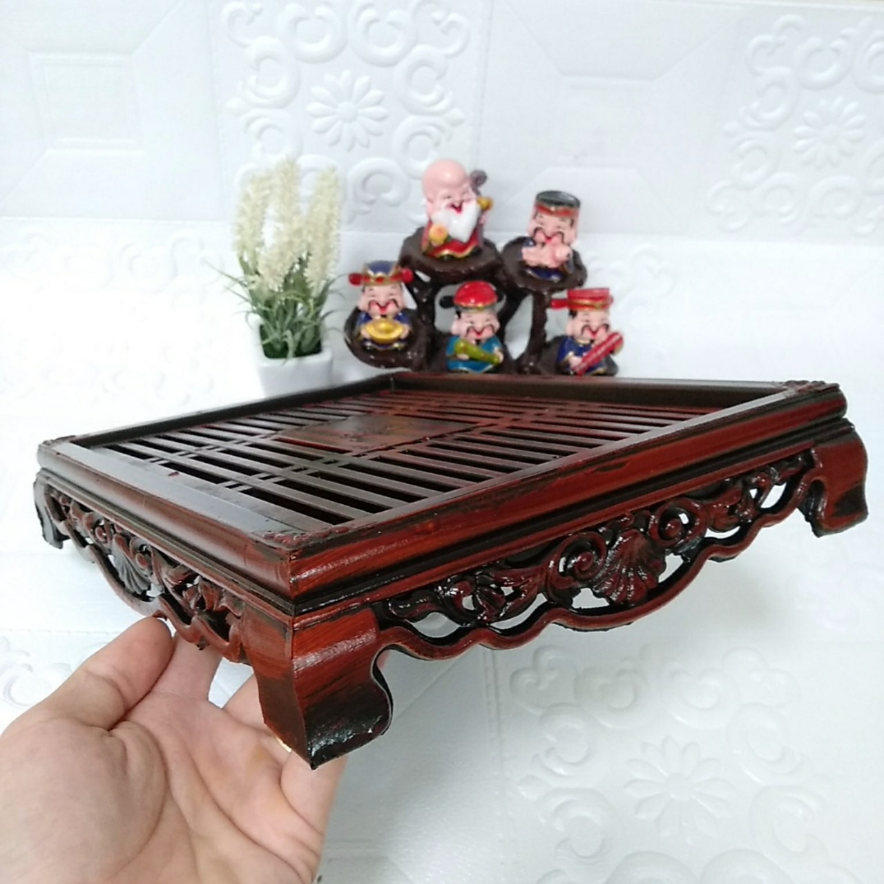 Khay trà giả cổ 33 x 23 x 5 cm