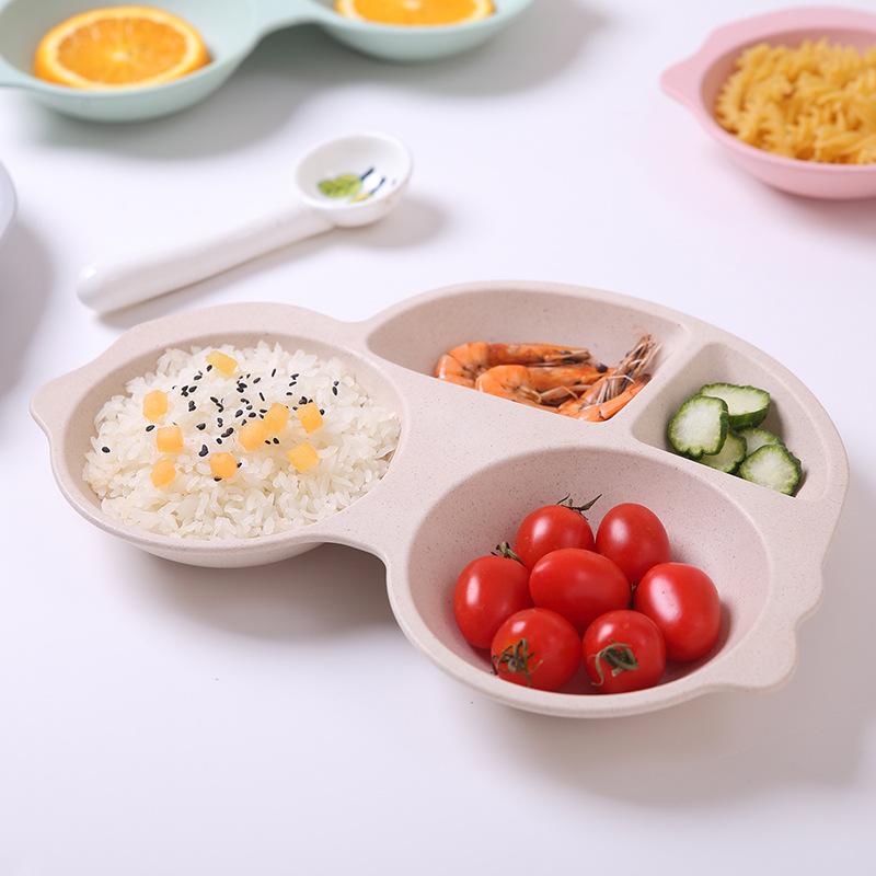 Khay ăn dặm lúa mạch 4 ô cho bé yêu