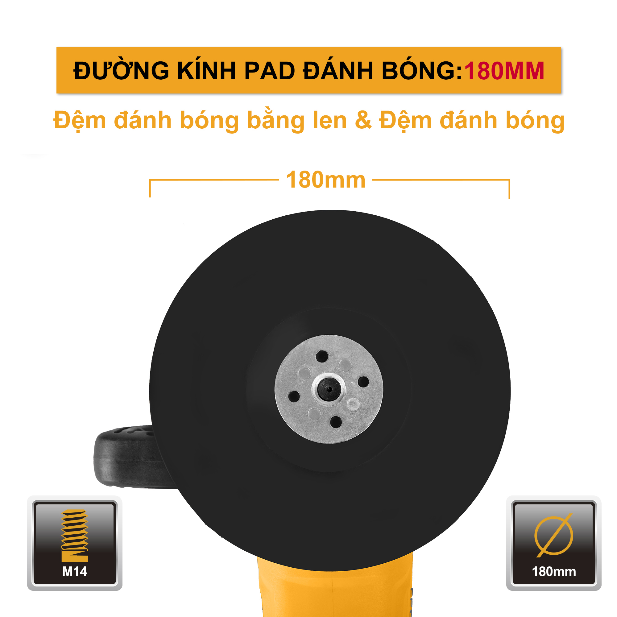 Máy đánh bóng 1400W INGCO AP14008