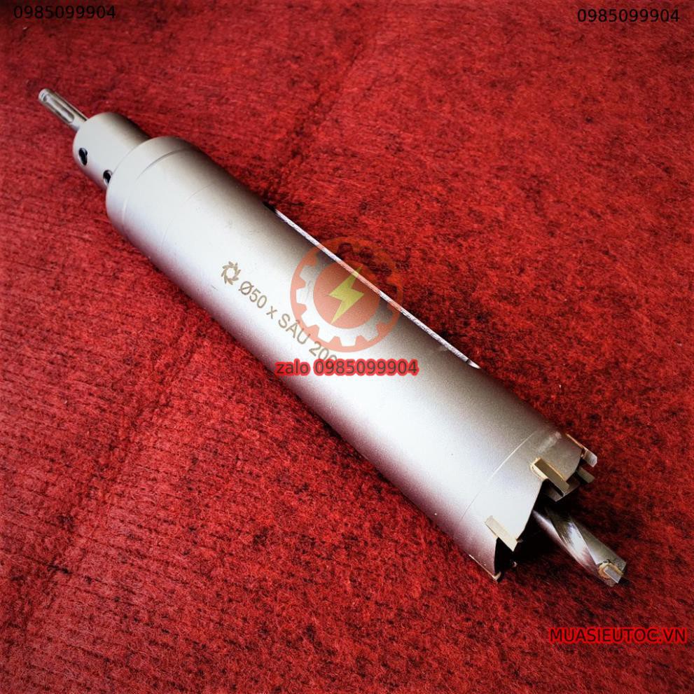 [HCM]Mũi khoan rút lõi khoét tường gạch sâu Phi 50 x 200 mm không khoan bê tông không khoan chế búa