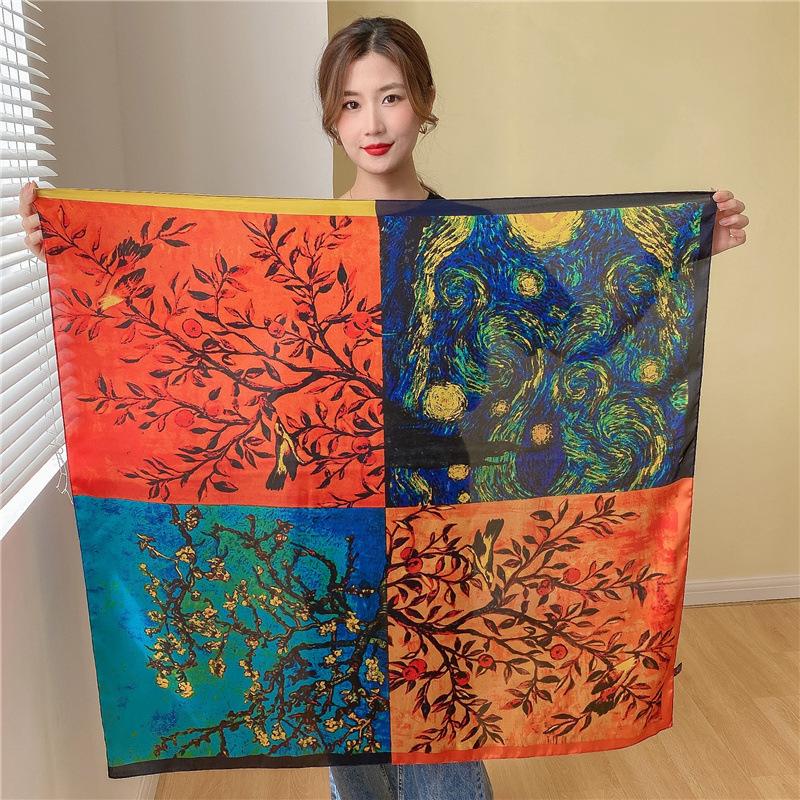 Các mẫu khăn lụa vuông kích thước 90*90cm
